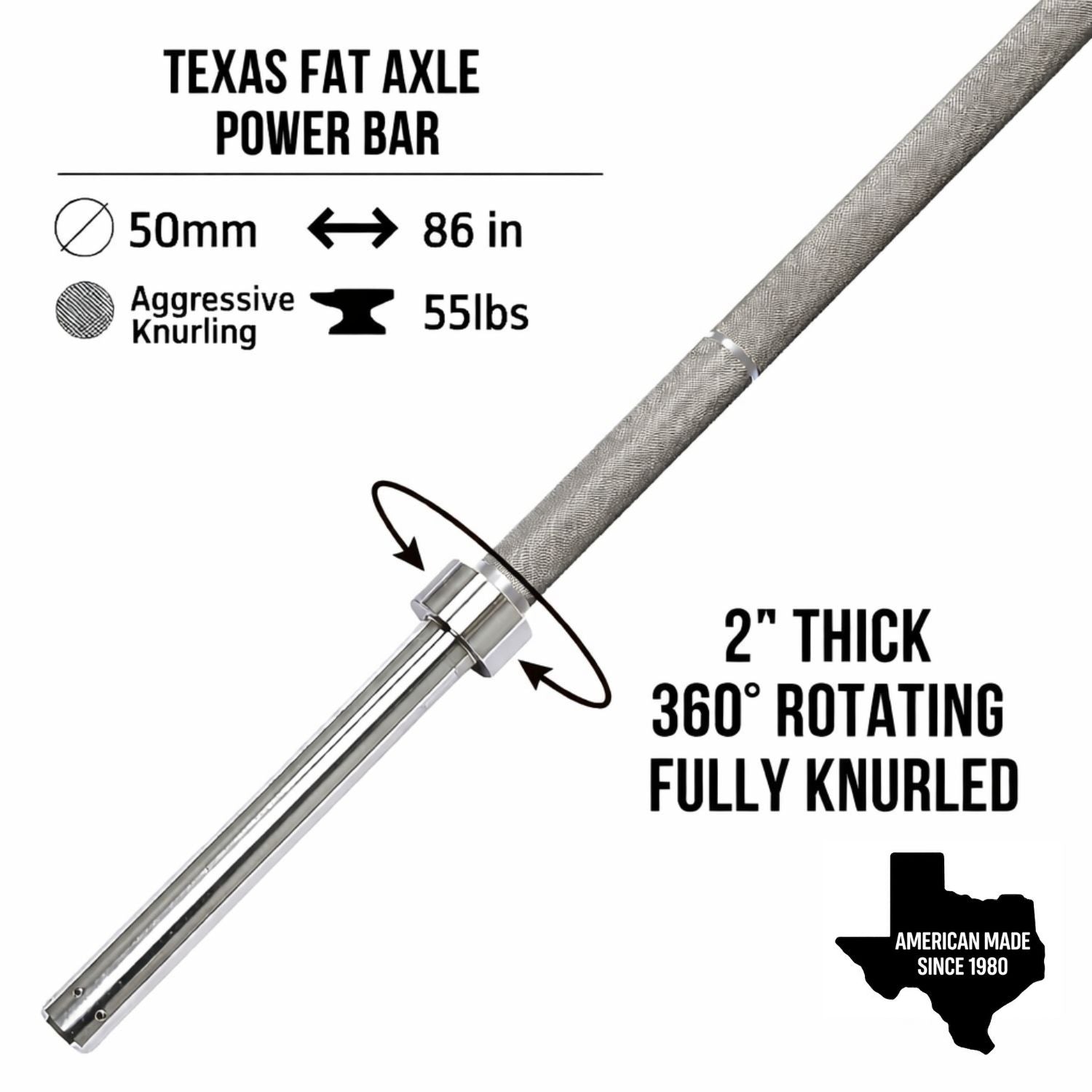 Texas 2" Fat Axle Power Bar