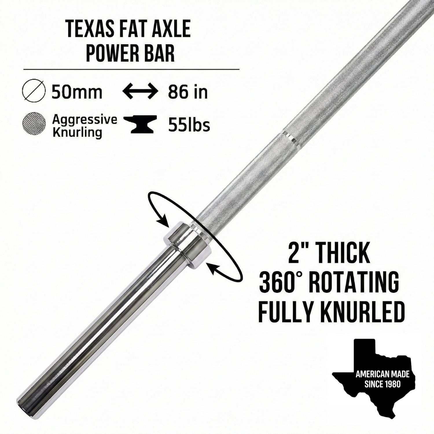 Texas 2" Fat Axle Power Bar