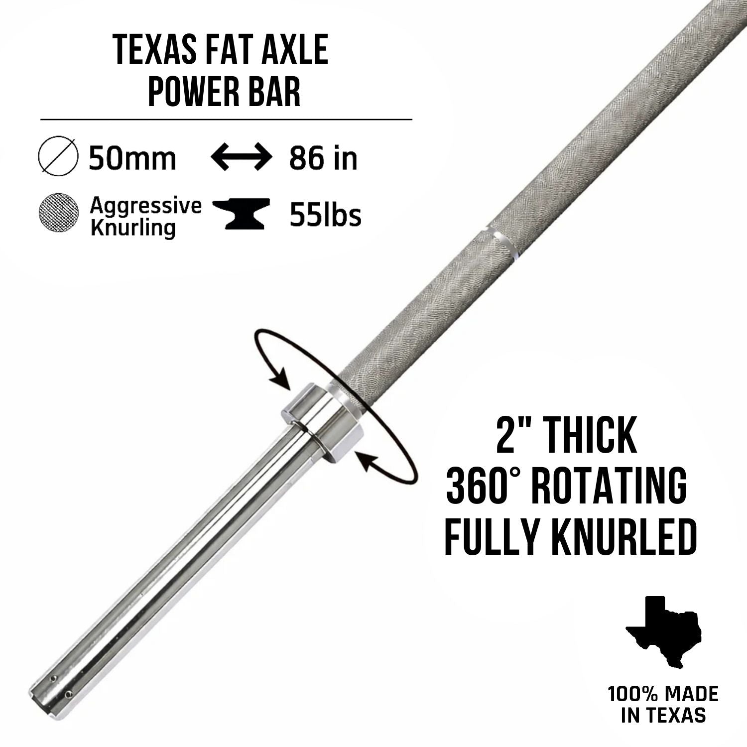 Texas 2" Fat Axle Power Bar